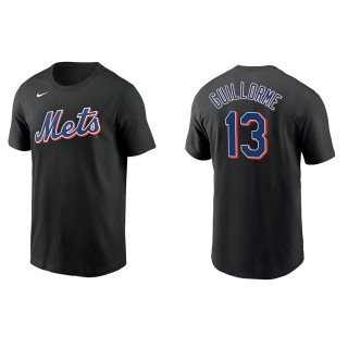 Men's New York Mets Luis Guillorme Black Name & Number T-Shirt