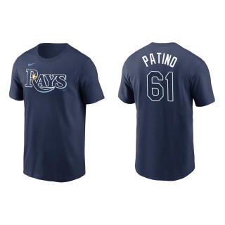 Men's Tampa Bay Rays Luis Patino Navy Name & Number T-Shirt