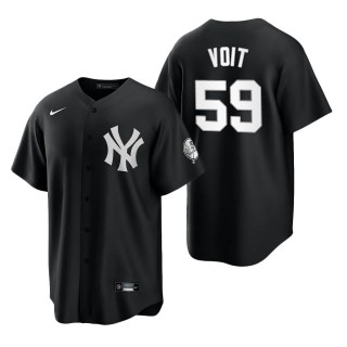 Men's New York Yankees Luke Voit Black White Replica Jersey