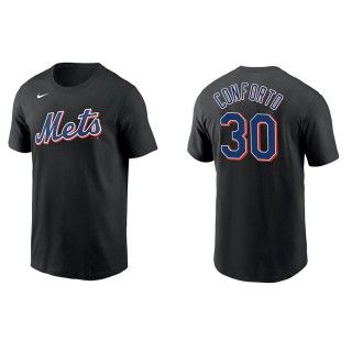 Men's New York Mets Michael Conforto Black Name & Number T-Shirt