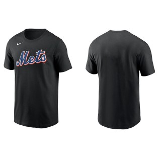Men's New York Mets Black Name & Number T-Shirt
