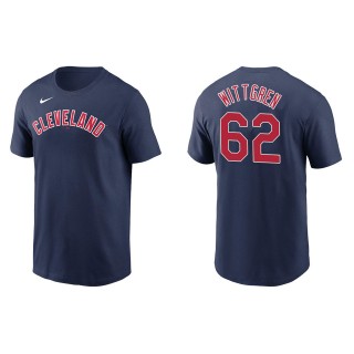 Men's Cleveland Indians Nick Wittgren Navy Name & Number T-Shirt