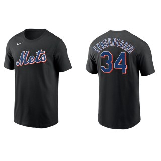 Men's New York Mets Noah Syndergaard Black Name & Number T-Shirt
