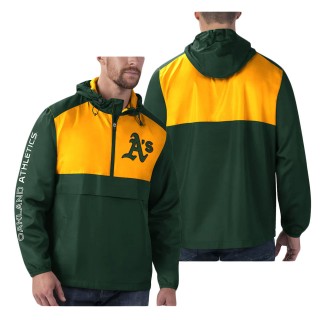 Men's Oakland Athletics Green Gold Lineman Hoodie Jacket