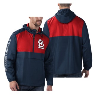 Men's St. Louis Cardinals Navy Red Lineman Hoodie Jacket