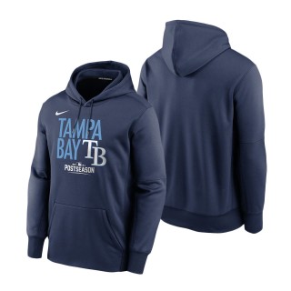 Bay Rays Navy 2021 Postseason Authentic Collection Dugout Pullover Hoodie