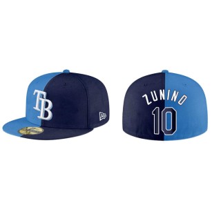 Mike Zunino Rays Blue Navy Split 59FIFTY Hat