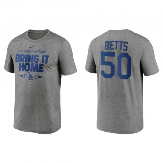 Mookie Betts Los Angeles Dodgers Gray 2021 Postseason Proving Grounds T-Shirt