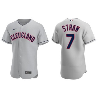 Myles Straw Cleveland Guardians Authentic Gray Jersey