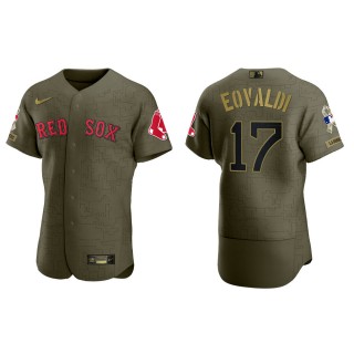 Nathan Eovaldi Boston Red Sox Salute to Service Green Jersey