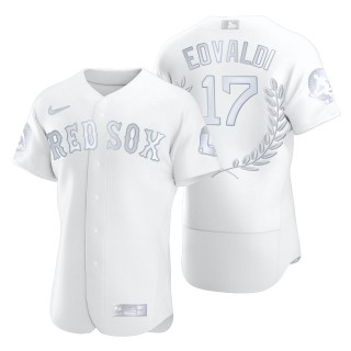 Nathan Eovaldi Red Sox White 2021 Roberto Clemente Award Jersey