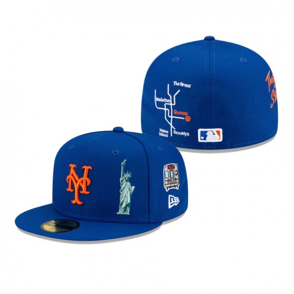 New York Mets City Transit 59FIFTY Fitted Hat Royal