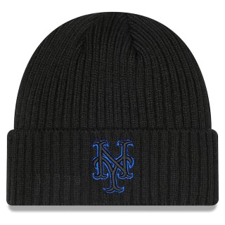 New York Mets Core Classic Cuffed Knit Hat Black