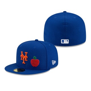 New York Mets Crystal Icons Rhinestone 59FIFTY Fitted Hat Royal