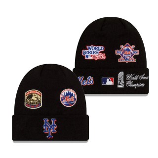 New York Mets Champions Cuffed Knit Hat Black