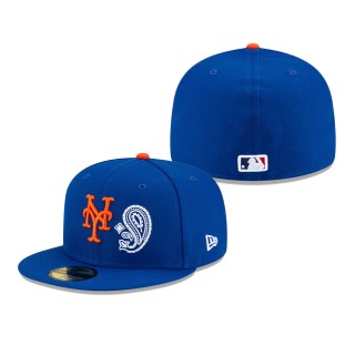 New York Mets Patchwork Undervisor 59FIFTY Fitted Hat Royal