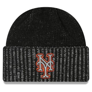 New York Mets Pop Flect Cuffed Knit Hat Black