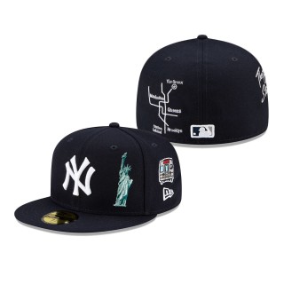 New York Yankees City Transit 59FIFTY Fitted Hat Navy