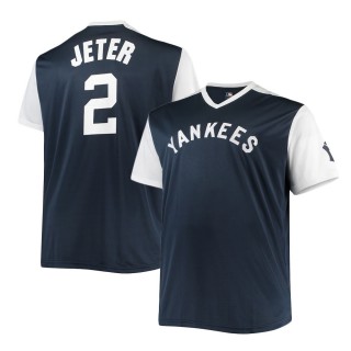 New York Yankees Derek Jeter Navy White Cooperstown Collection Player Replica Jersey