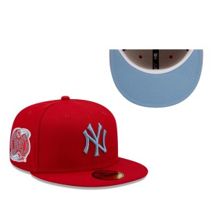 New York Yankees New Era Subway Series Blue Undervisor 59FIFTY Fitted Hat Scarlet