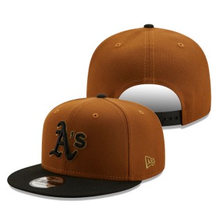 Oakland Athletics Color Pack 2-Tone 9FIFTY Snapback Cap Brown Black