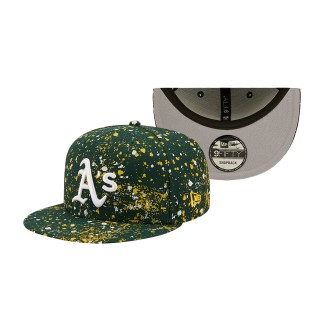 Athletics New Era Splatter 9FIFTY Snapback Hat Green