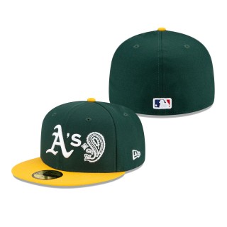 Oakland Athletics Patchwork Undervisor 59FIFTY Fitted Hat Green