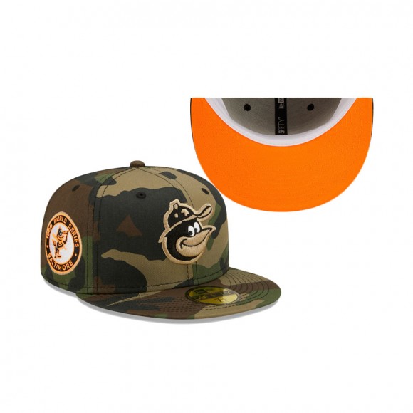 Baltimore Orioles 1996 World Series Flame Undervisor 59FIFTY Fitted Hat Camo