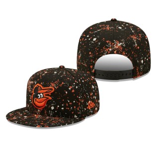 Baltimore Orioles Splatter 9FIFTY Snapback Hat Black