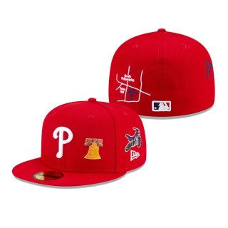 Philadelphia Phillies City Transit 59FIFTY Fitted Hat Red