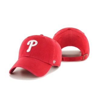 Phillies Youth Team Logo Clean Up Adjustable Hat Red
