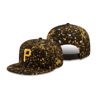 Pirates New Era Splatter 9FIFTY Snapback Hat Black