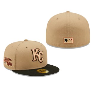 Kansas City Royals 1985 World Series Camel 59FIFTY Fitted Hat Brown
