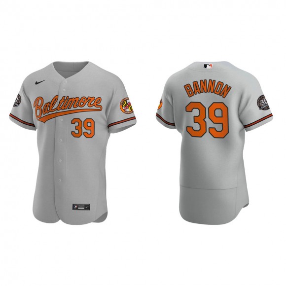 Rylan Bannon Orioles Gray Authentic 30th Anniversary Jersey