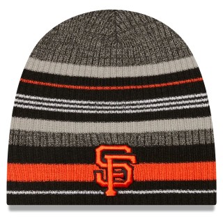 San Francisco Giants Striped Beanie Hat Black