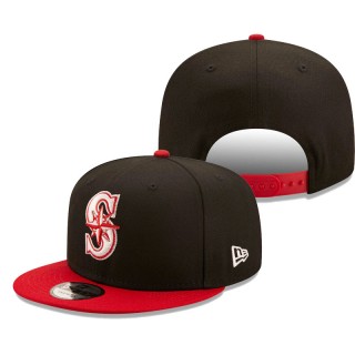 Seattle Mariners Color Pack 2-Tone 9FIFTY Snapback Cap Black Scarlet