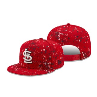 Cardinals New Era Splatter 9FIFTY Snapback Hat Red