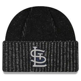 St. Louis Cardinals Pop Flect Cuffed Knit Hat Black