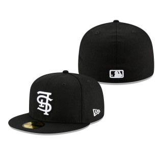 St. Louis Cardinals Upside Down Logo 59FIFTY Fitted Hat Black