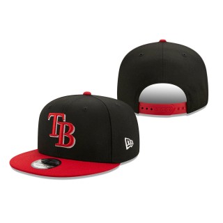 Tampa Bay Rays Color Pack 2-Tone 9FIFTY Snapback Hat Black Scarlet