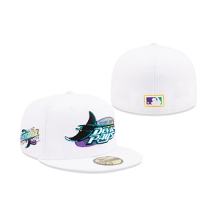 Tampa Bay Rays 1998 Inaugural Season Undervisor 59FIFTY Fitted Hat White