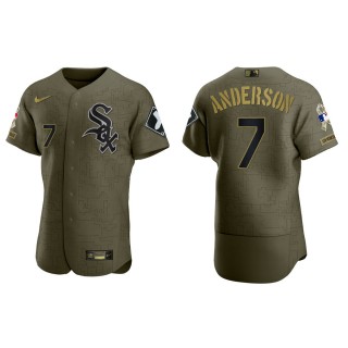 Tim Anderson Chicago White Sox Salute to Service Green Jersey