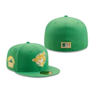 Toronto Blue Jays 1991 All-Star Game Side Patch Yellow Undervisor 59FIFTY Fitted Hat Kelly Green
