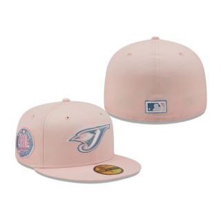 Toronto Blue Jays 30th Anniversary Sky Undervisor 59FIFTY Fitted Hat Pink