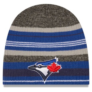 Toronto Blue Jays Striped Beanie Hat Royal