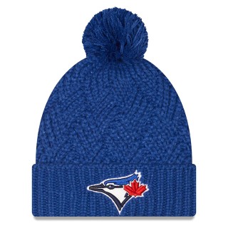 Toronto Blue Jays Women's Brisk Cuffed Knit Hat with Pom Royal