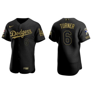 Trea Turner Los Angeles Dodgers Salute to Service Black Jersey