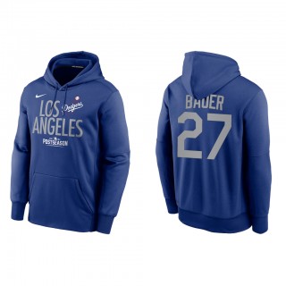 Trevor Bauer Los Angeles Dodgers Royal 2021 Postseason Authentic Collection Dugout Pullover Hoodie