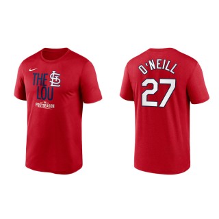 Tyler O'Neill Cardinals Red 2021 Postseason Dugout T-Shirt