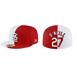 Tyler O'Neill Cardinals Red White Split 59FIFTY Hat
